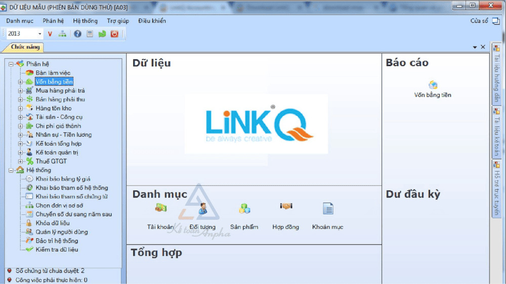 Phần mềm kế toán LinkQ